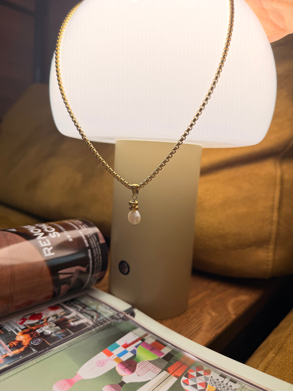 Stainless steel waterproof 53CM necklace
