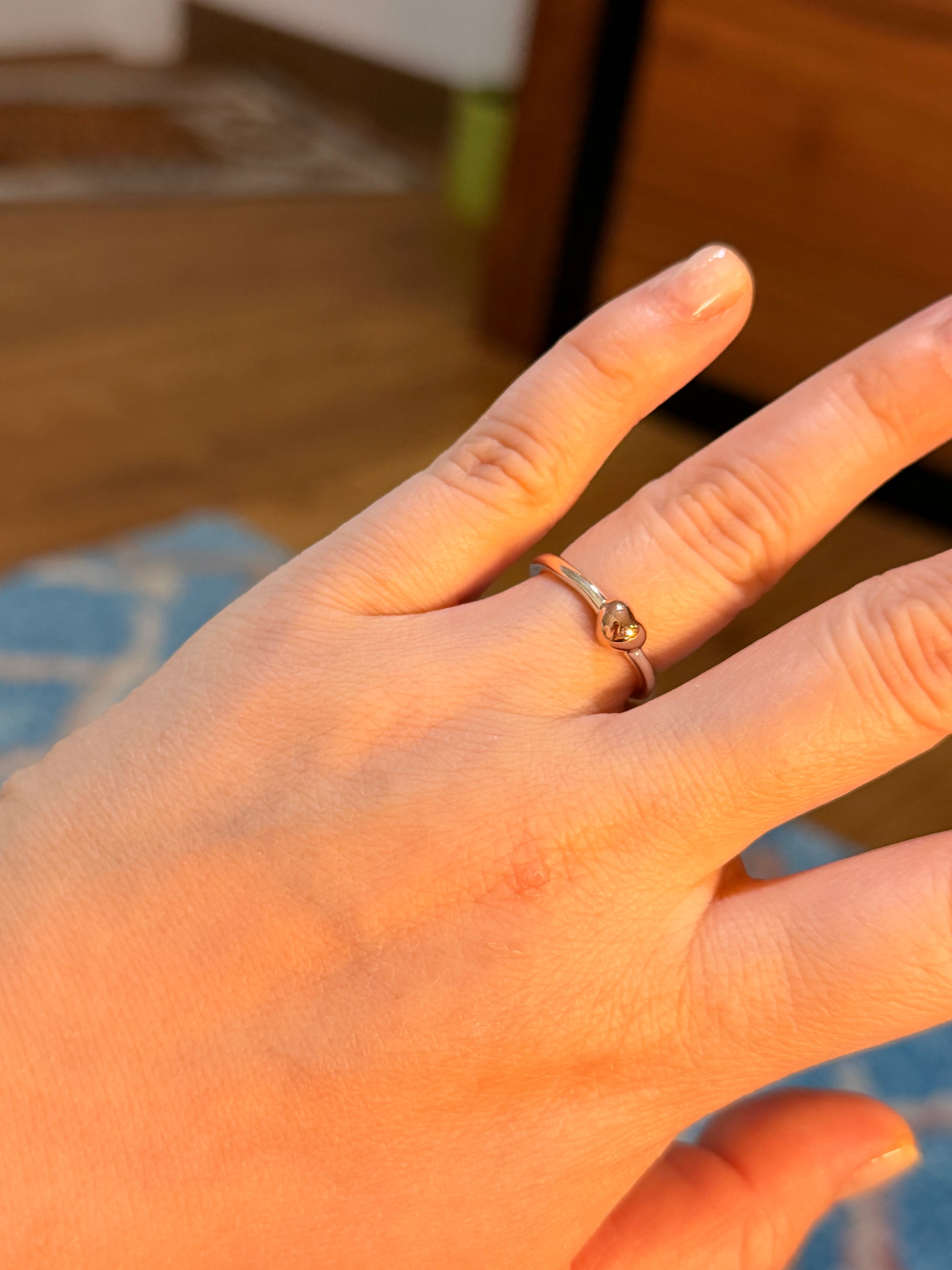 Rosegold heart silver925 ring