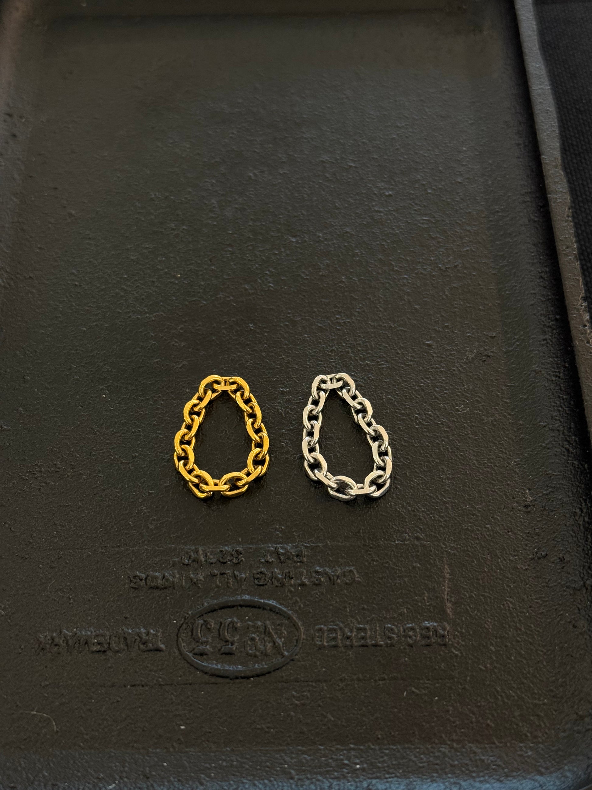 Chain link stainless steel ring