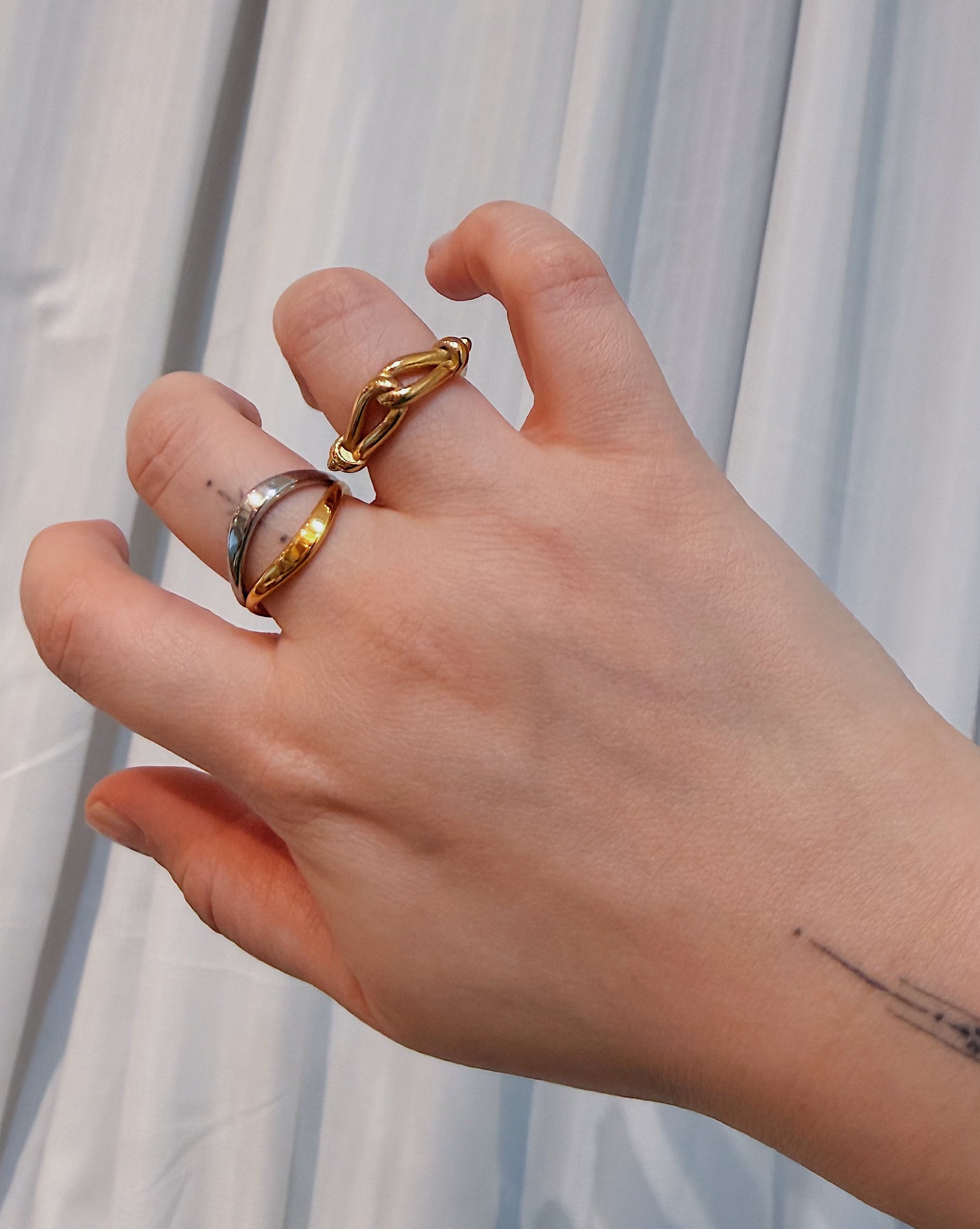 Interlock stainless steel ring