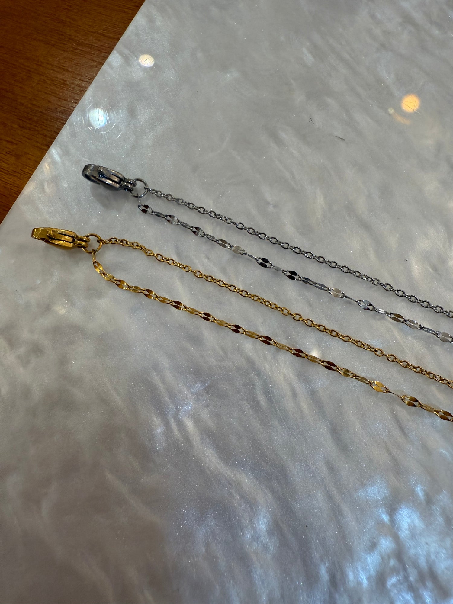 Double chain stainless steel bracelets