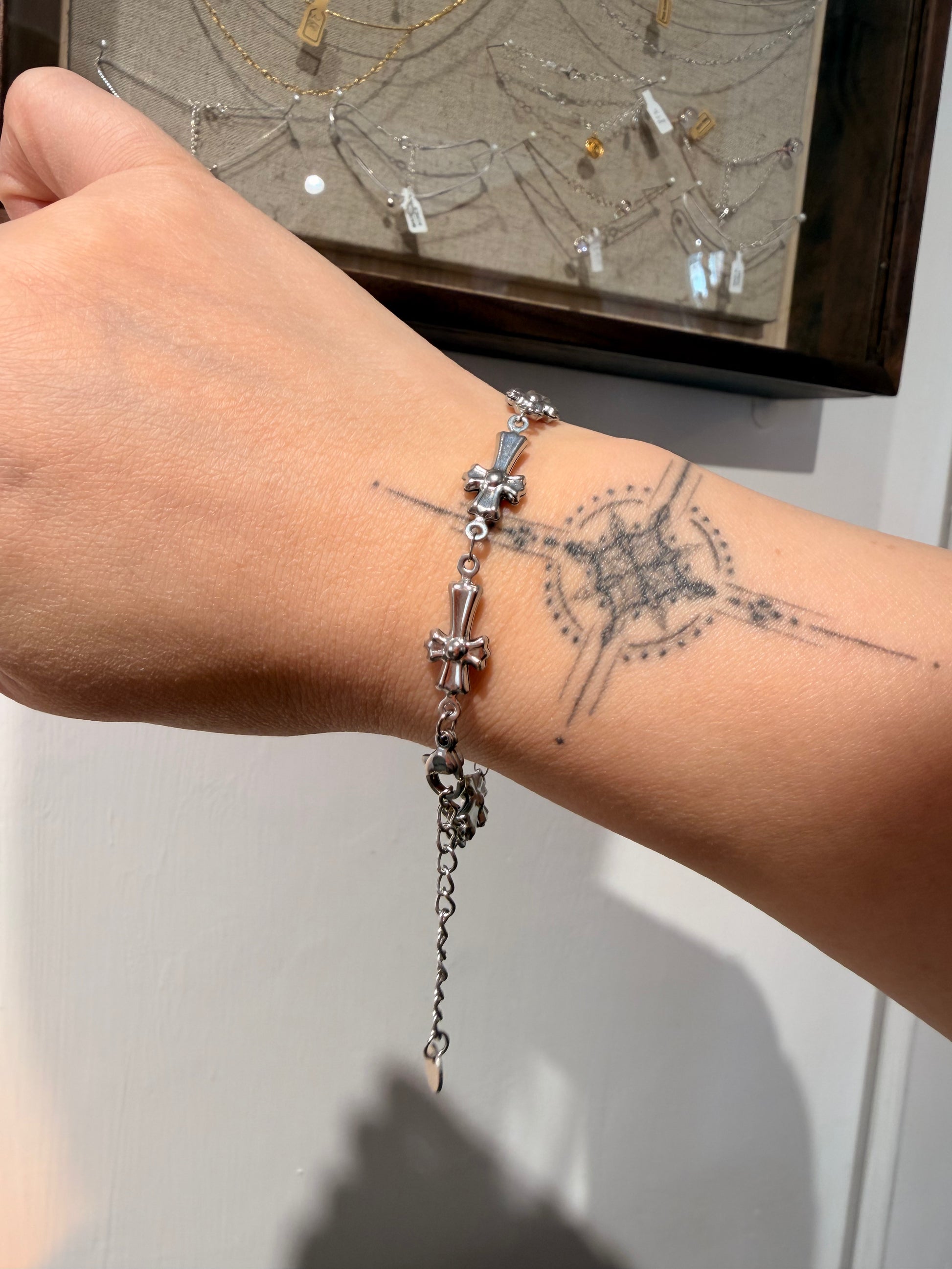 Stainless Steel Cross Divinity Bracelet