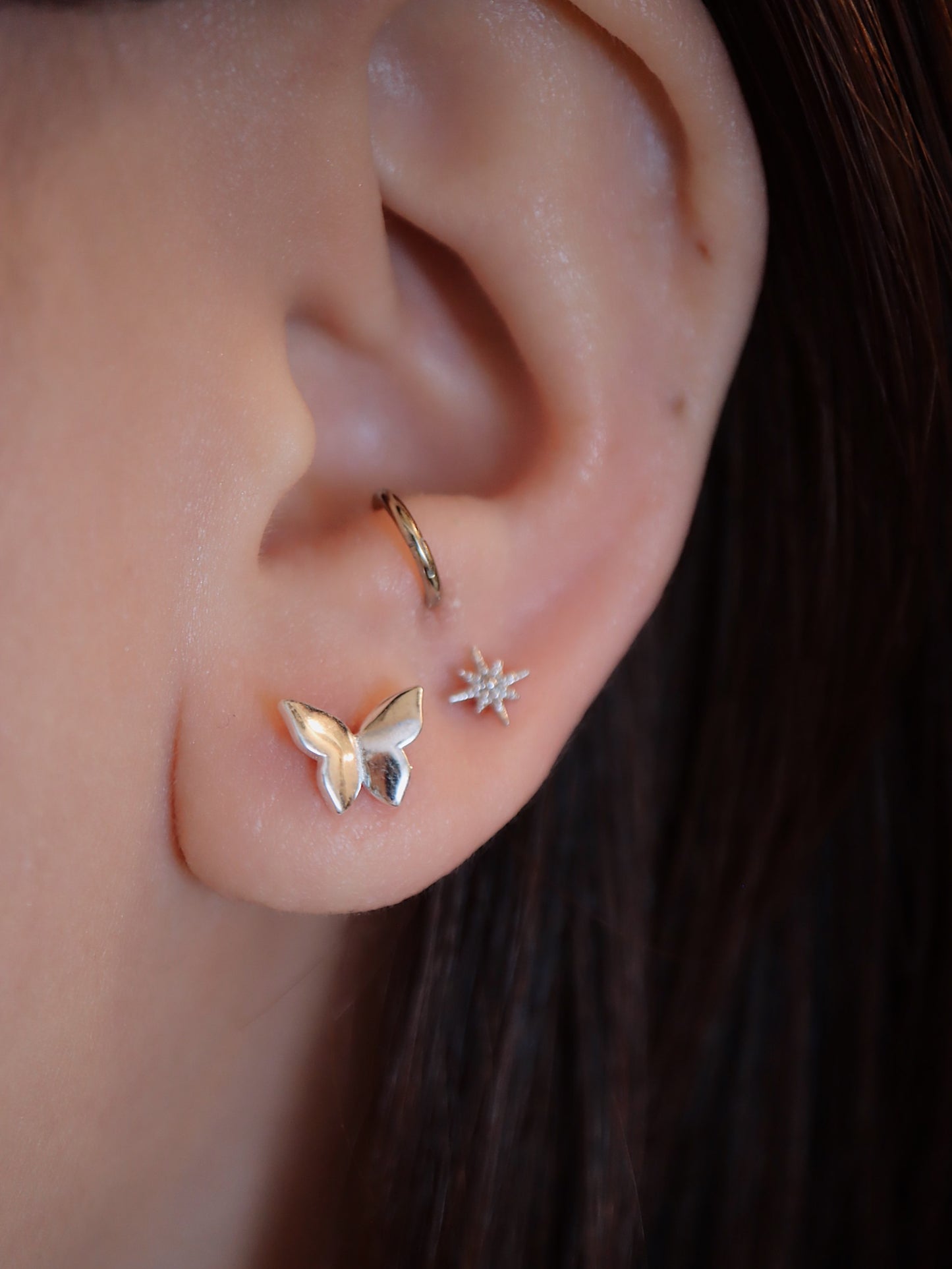 Butterfly stud Silver925 earrings