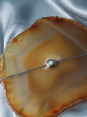Stainless steel opal bracelet