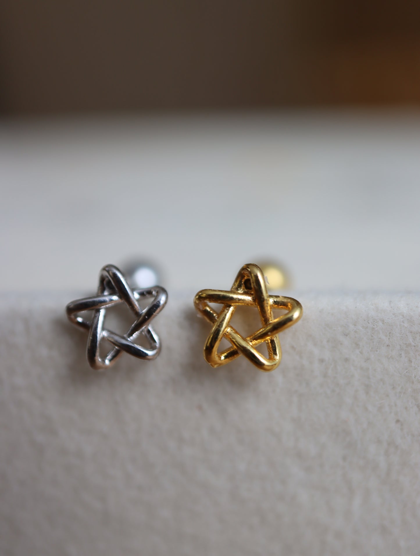 Star line surgical steel piercing