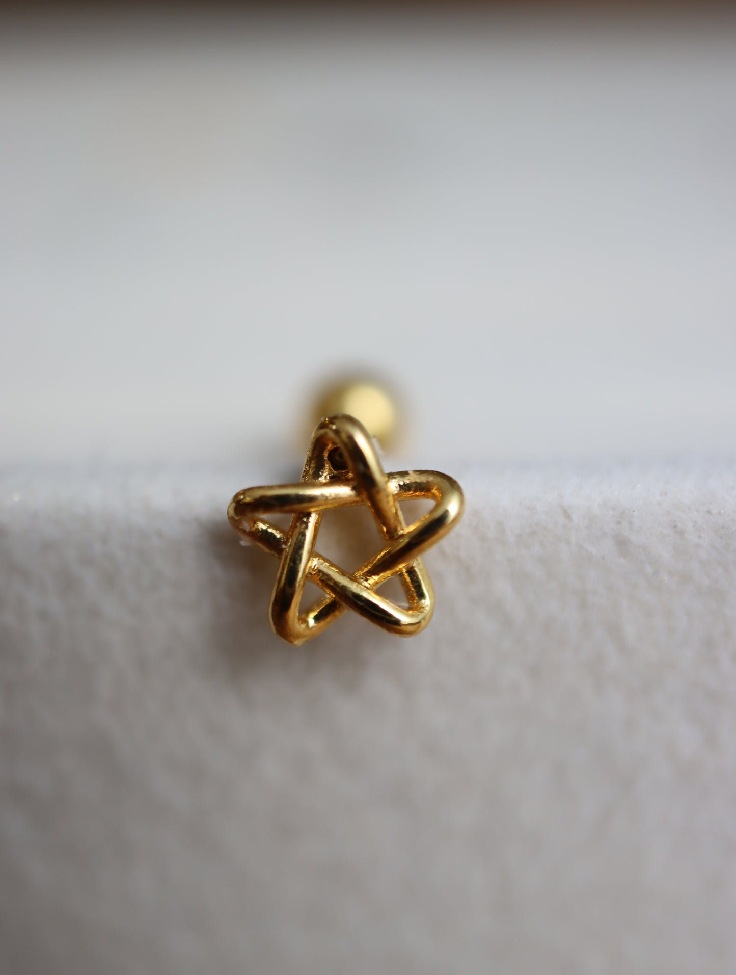 Star line surgical steel piercing