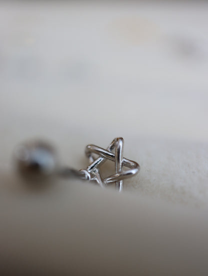 Star line surgical steel piercing