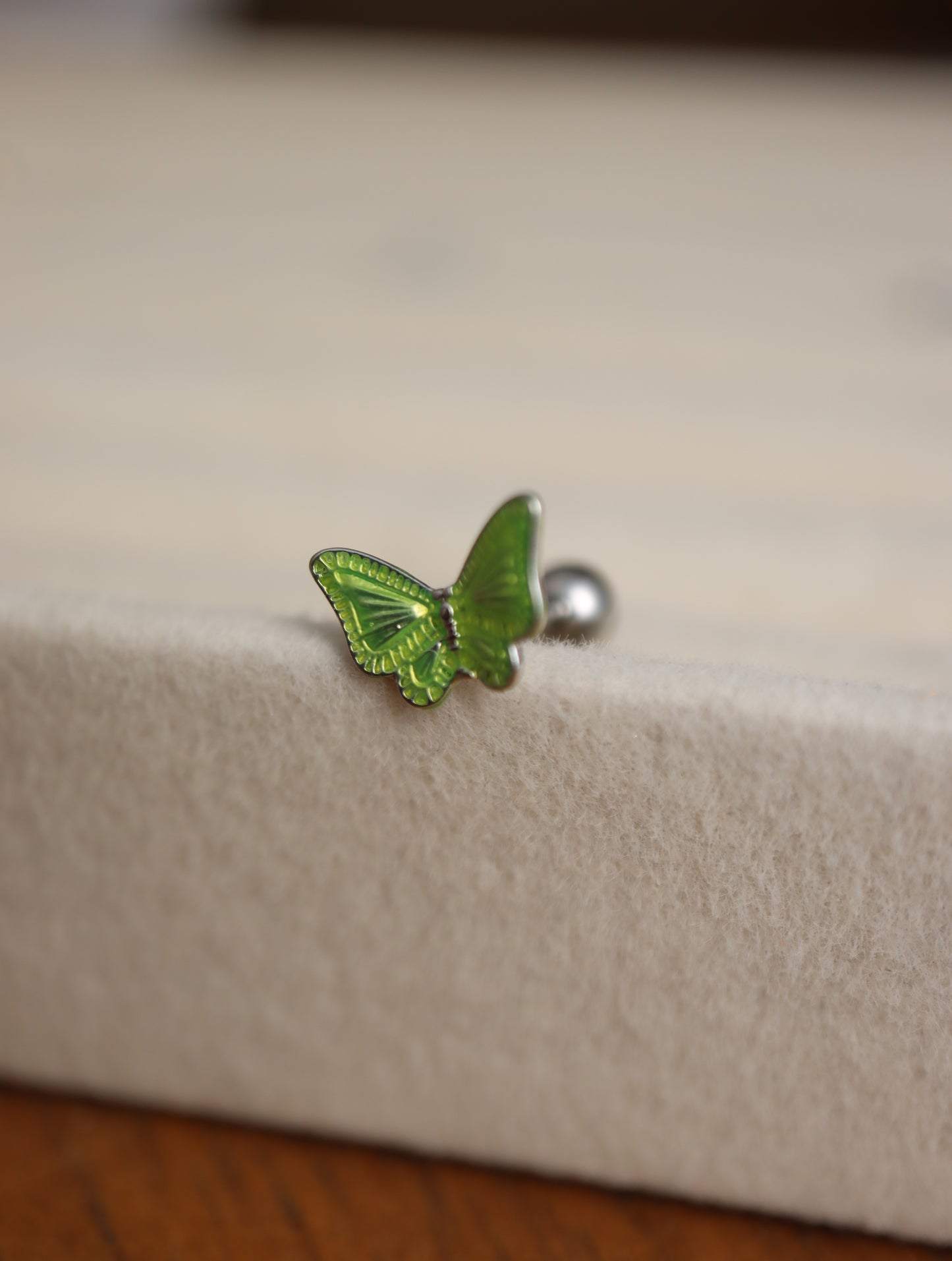 Butterfly surgical steel piercing