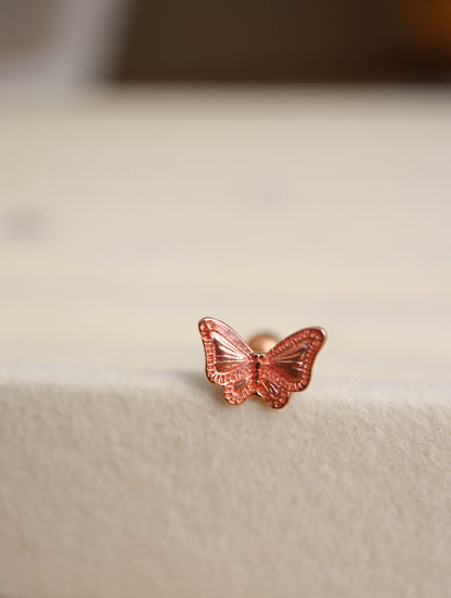 Butterfly surgical steel piercing