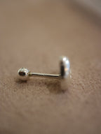 Heart cz 925 silver stud piercing (1pc)
