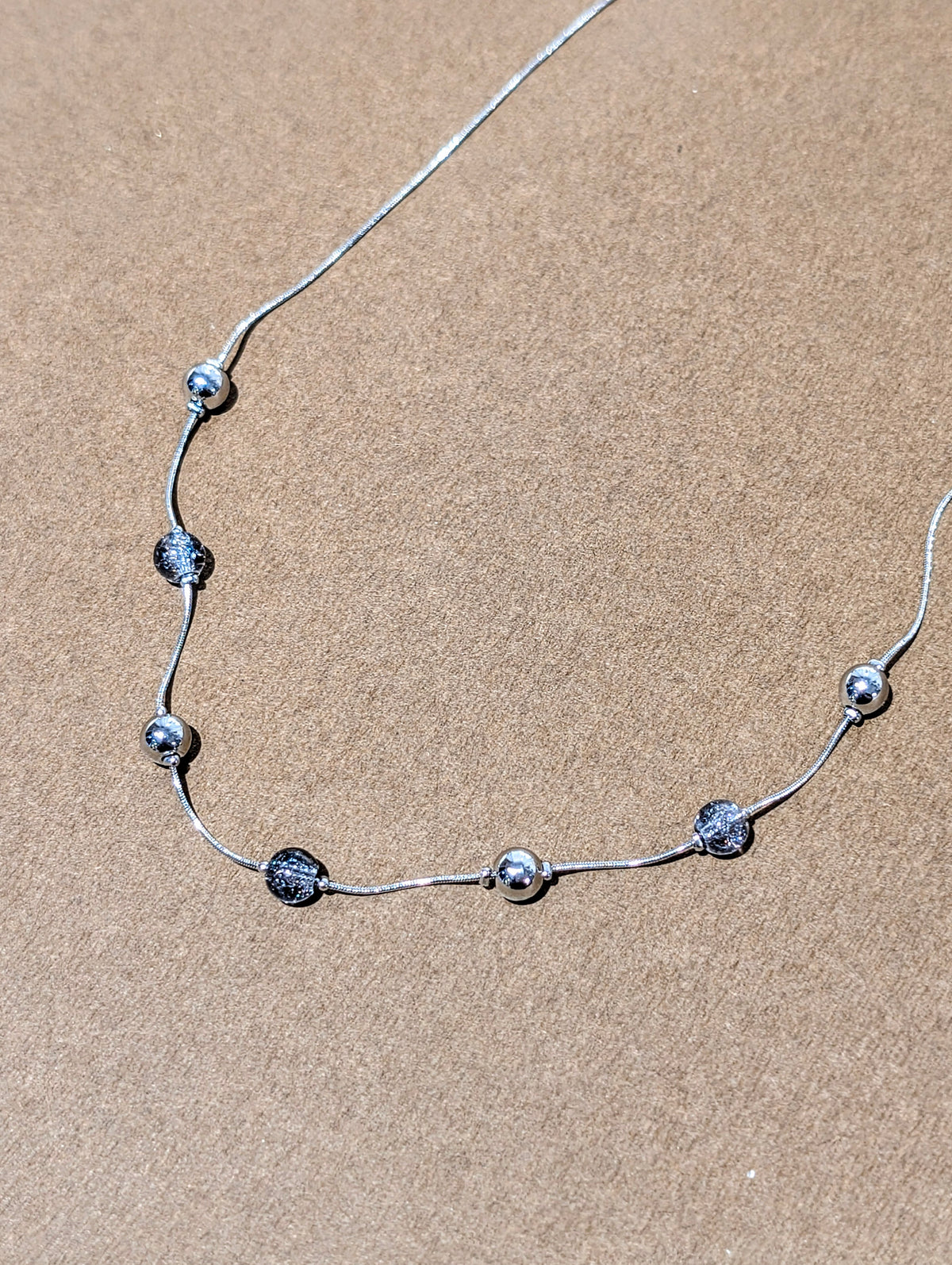 Ember Beaded Stainless Steel Necklace