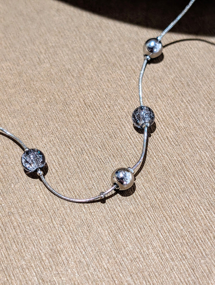 Ember Beaded Stainless Steel Necklace