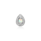 Junipurr Jewelry Pear Opal Double Millgrain