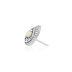 Junipurr Jewelry Pear Opal Double Millgrain