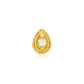 Junipurr Jewelry Pear Opal Double Millgrain