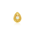 Junipurr Jewelry Pear Opal Double Millgrain