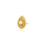 Junipurr Jewelry Pear Opal Double Millgrain