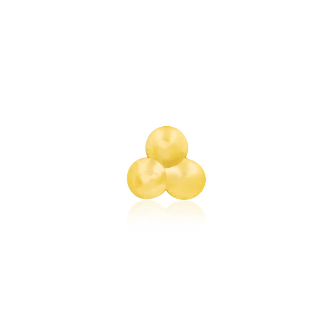 Junipurr Jewelry Gold Tri-bead - Threadless