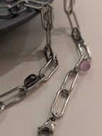 Interlock stainless steel bracelet