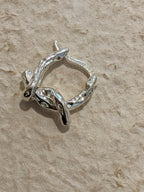 Textured Knot Huggie Hoop Earrings