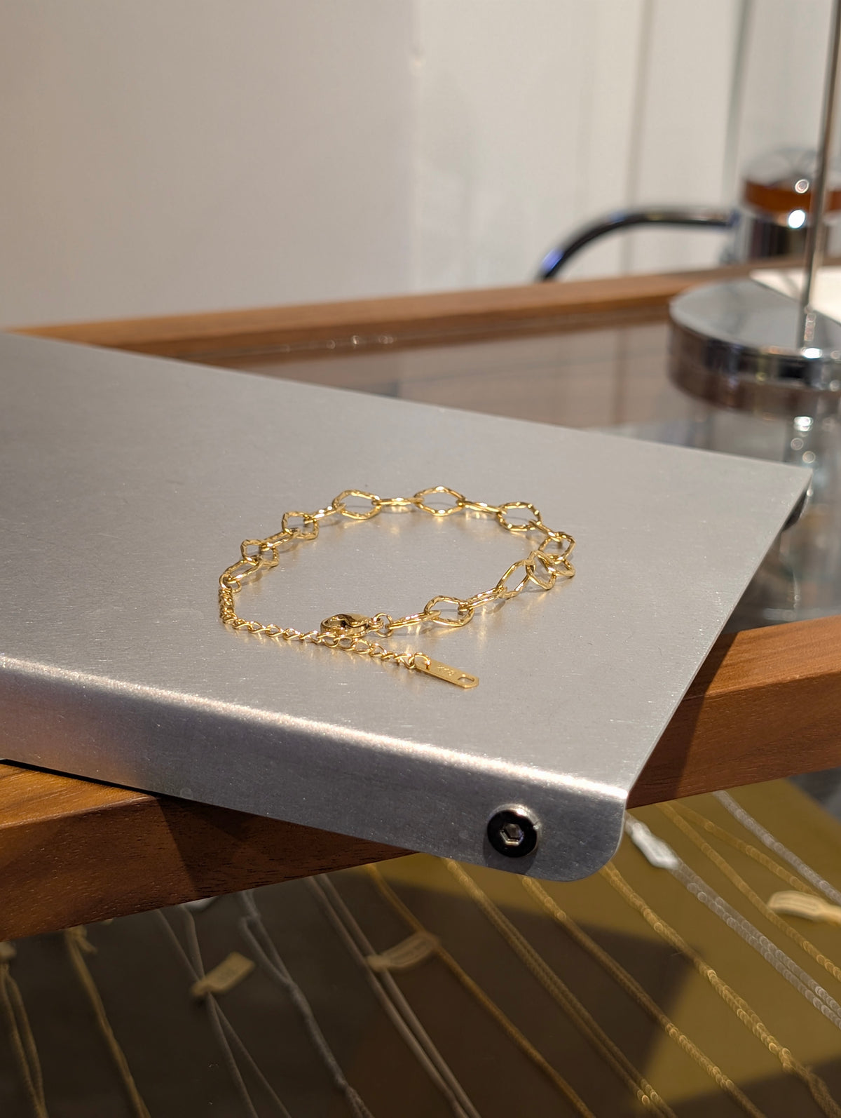 Interlock stainless steel bracelet