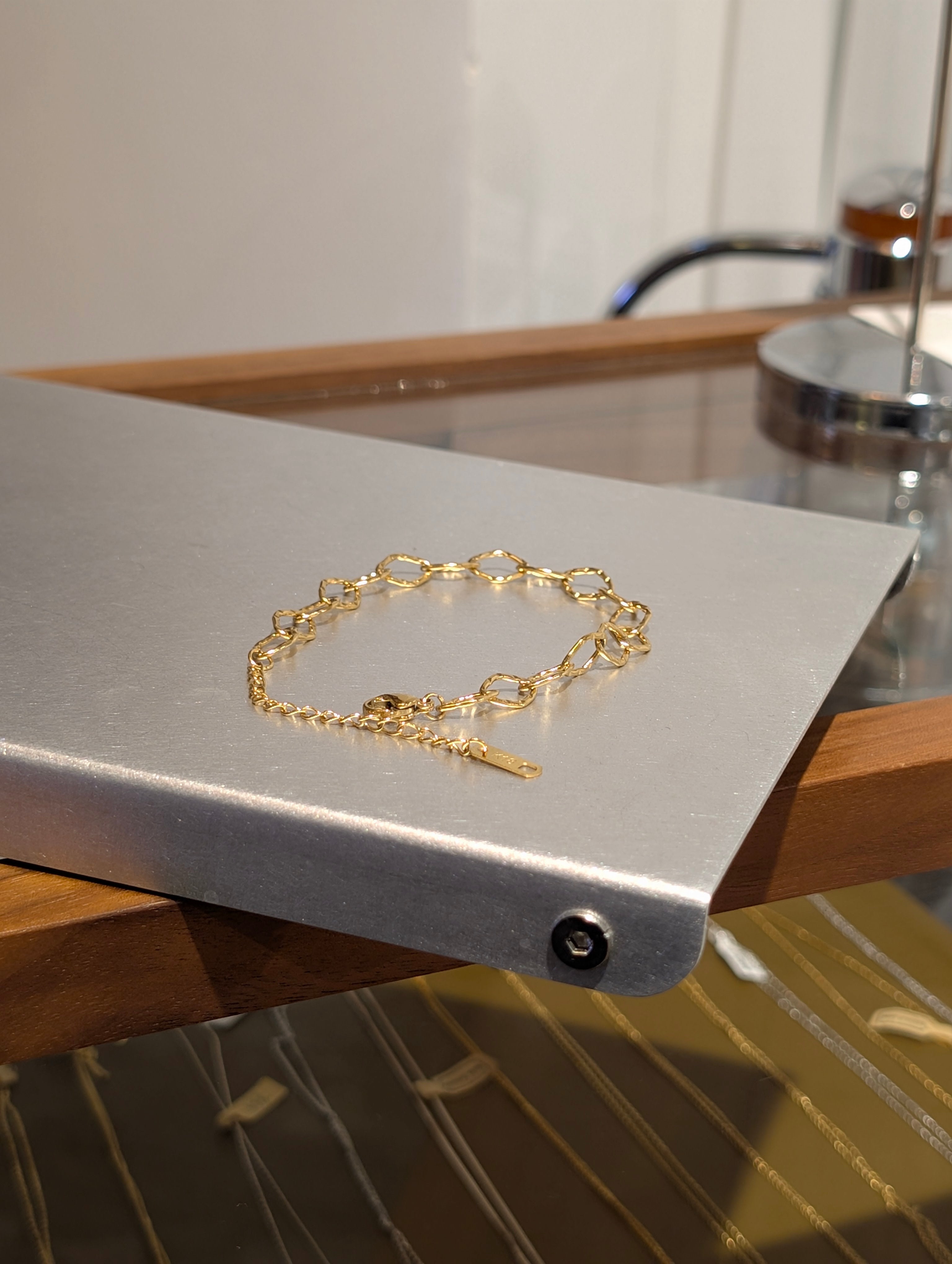 Interlock stainless steel bracelet
