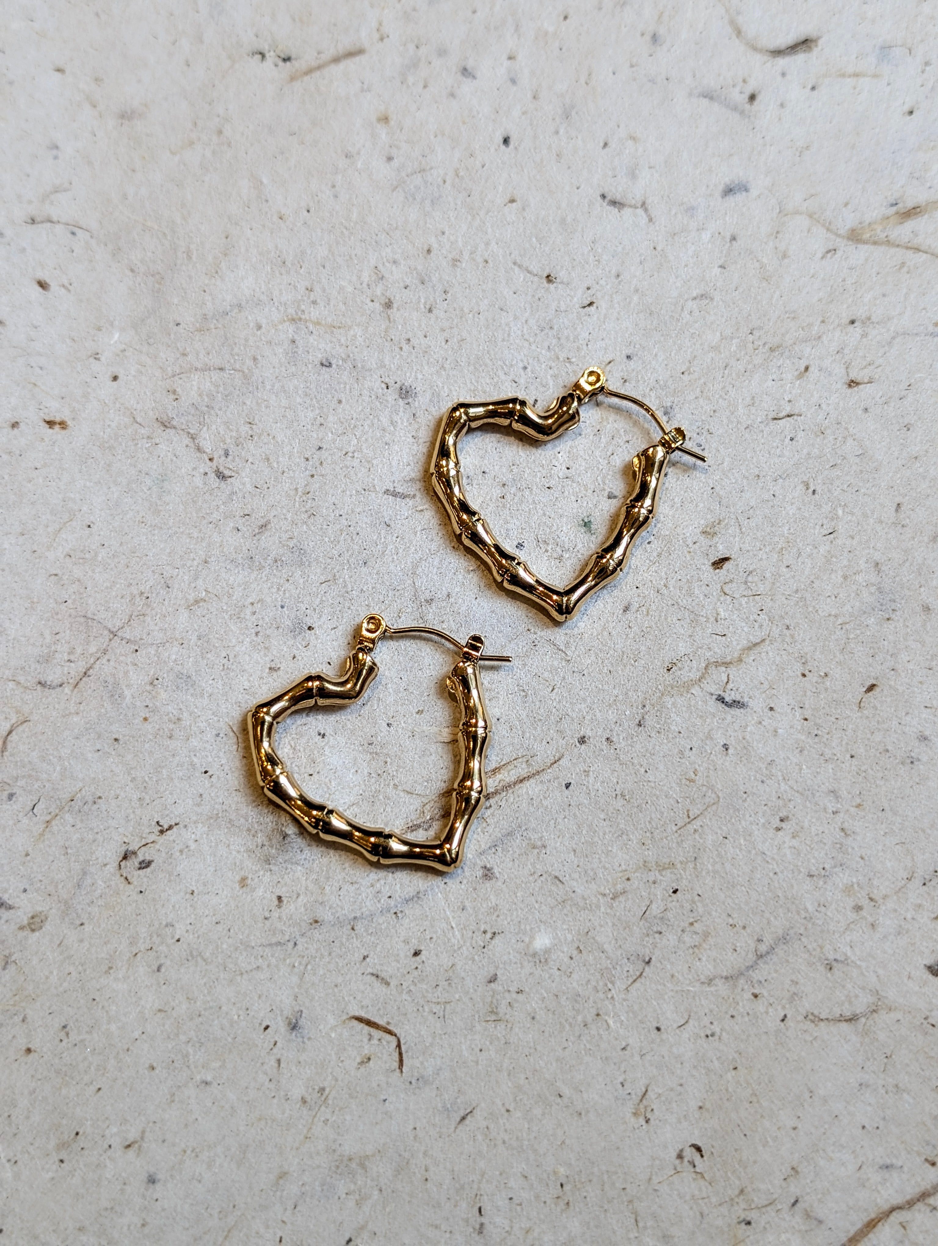Heart-Shaped Hoop Stainless Steel Earrings