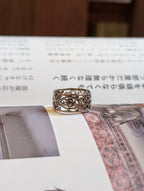 Cut out lace 925 silver ring
