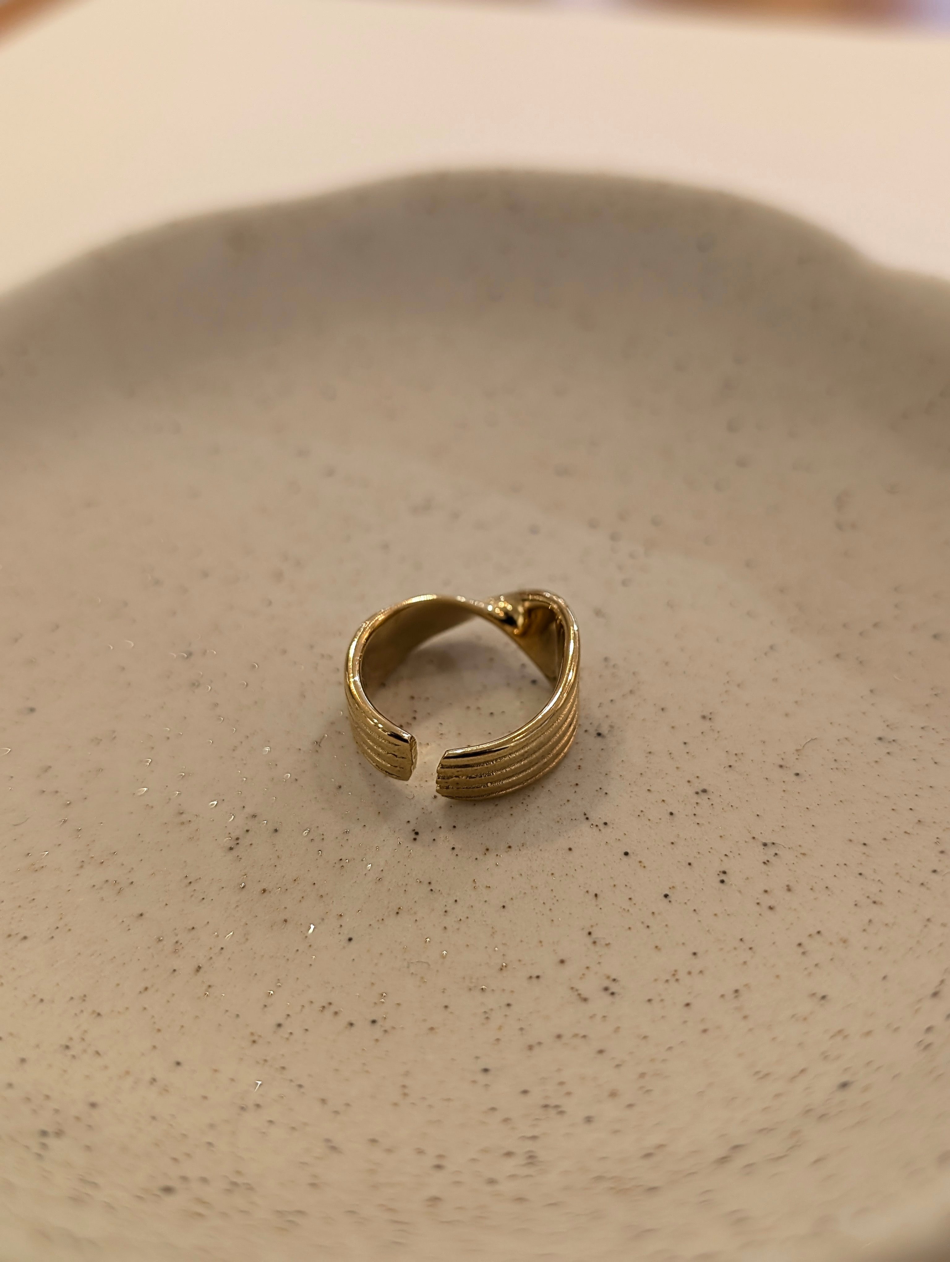 Essential wrap stainless steel ring