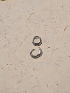 Parallel Rib Hoop Stainless Steel Earrings