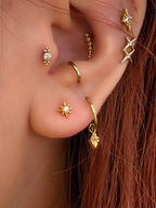 Starlight Burst Stud Surgical Steel Piercing Earring (1pc)