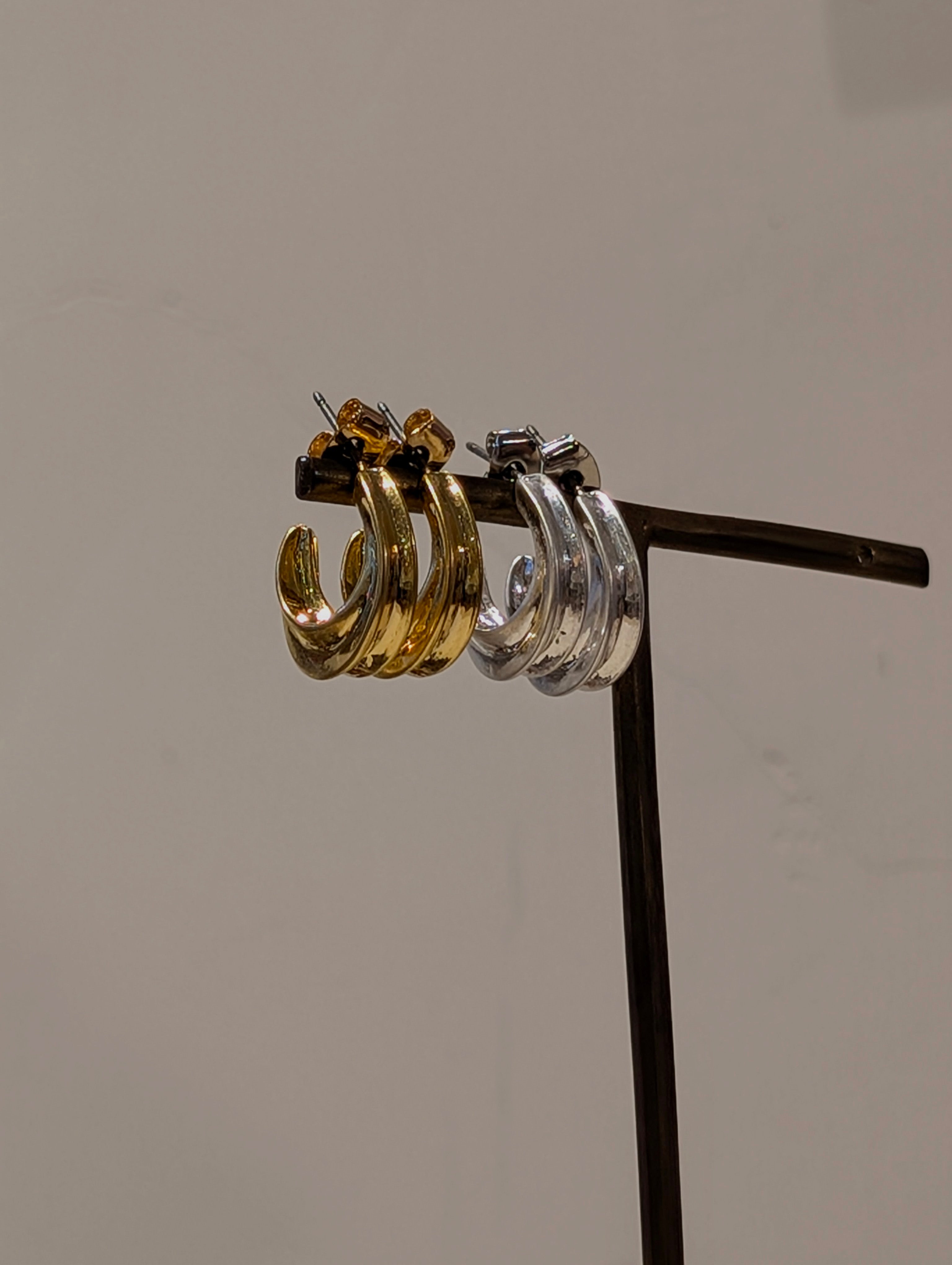 C-shape Brass Earrings