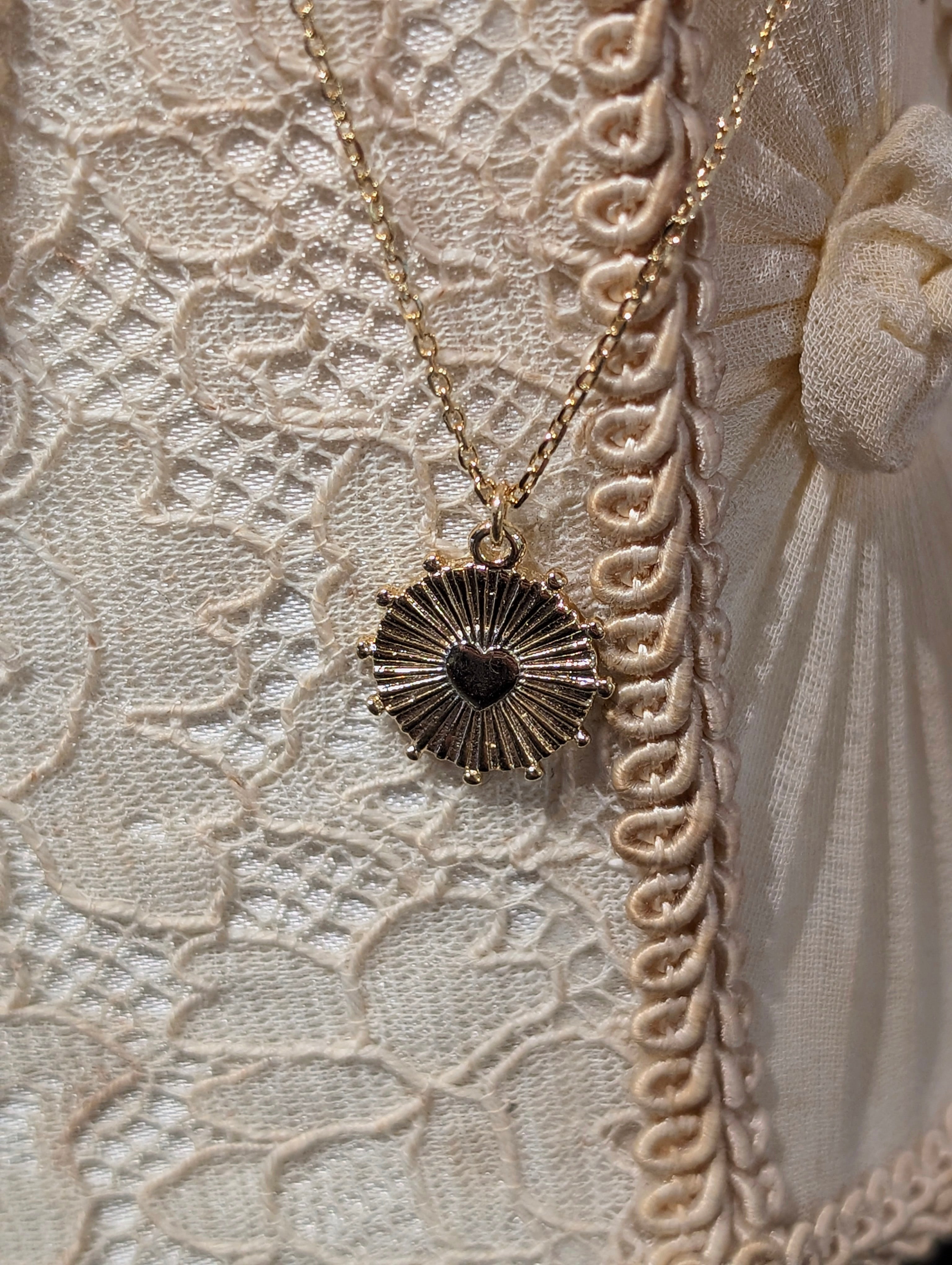 Sunburst Heart Necklace