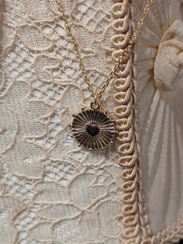 Sunburst Heart Necklace