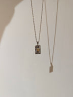 Two‑Tone Frame Necklace