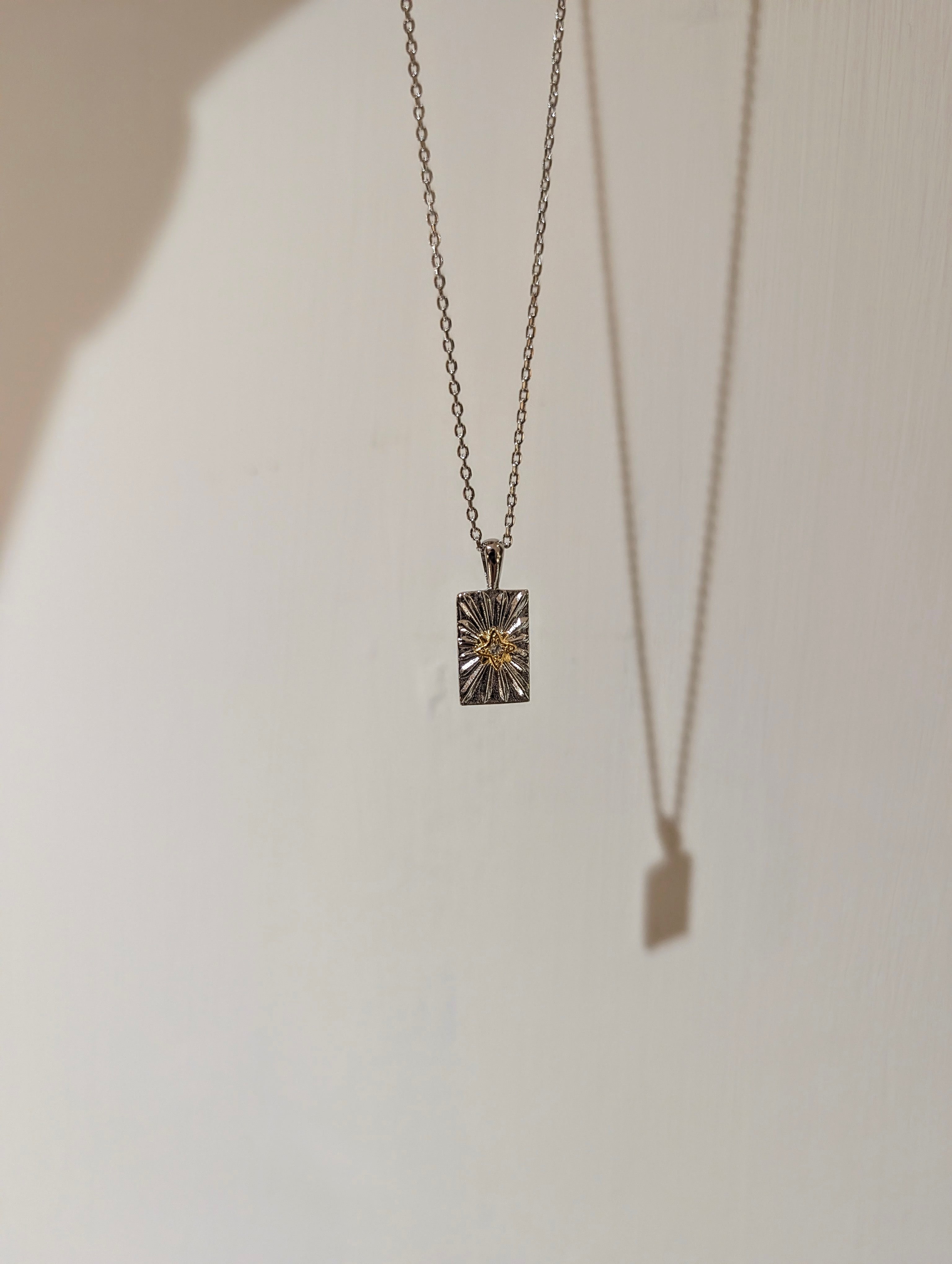 Two‑Tone Frame Necklace