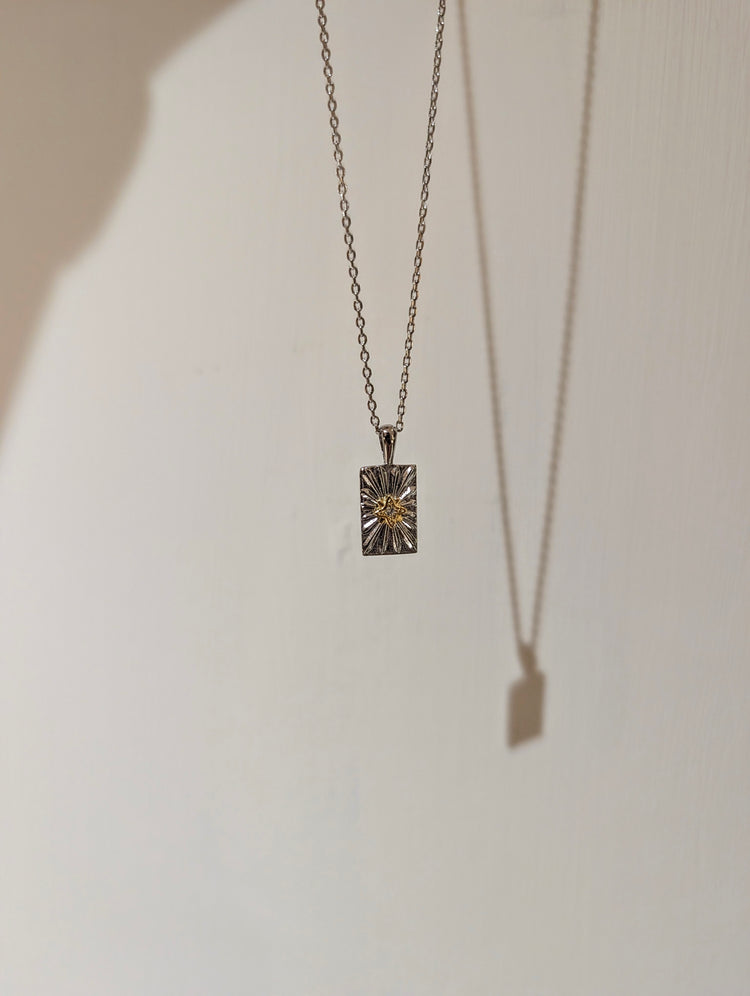 Two‑Tone Frame Necklace