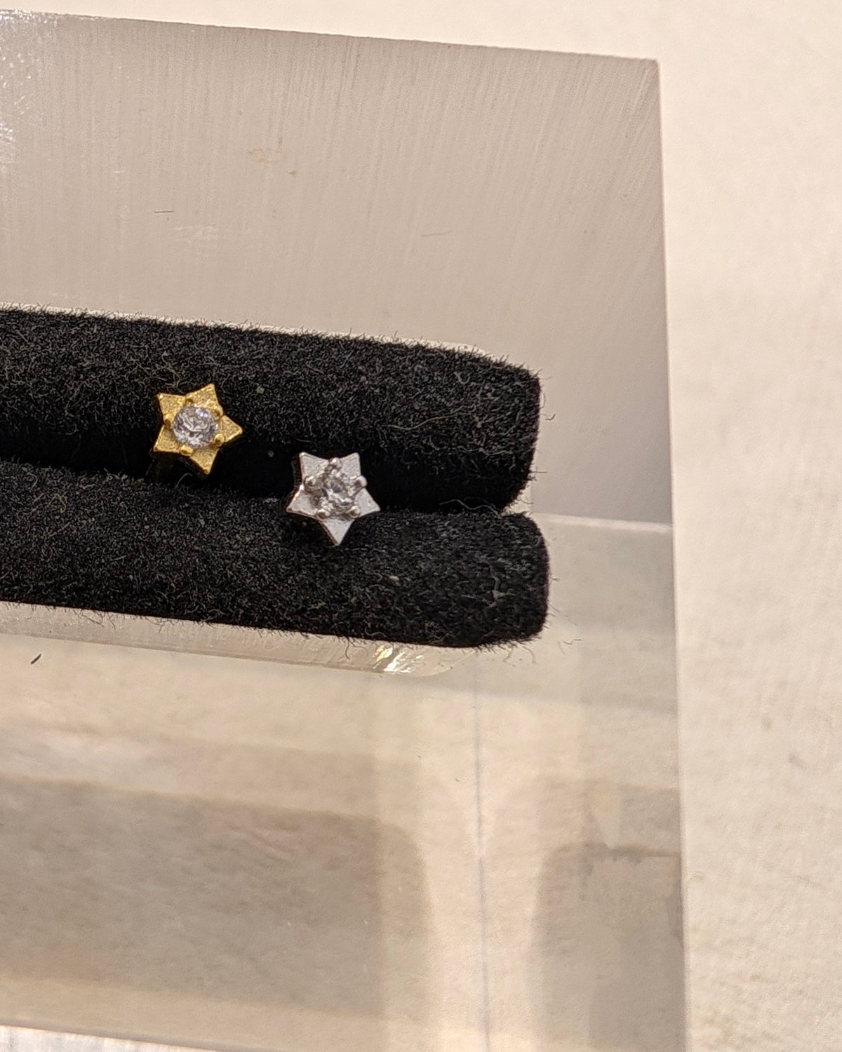 Mini star cz 925 Silver Earring Piercing (1pc)