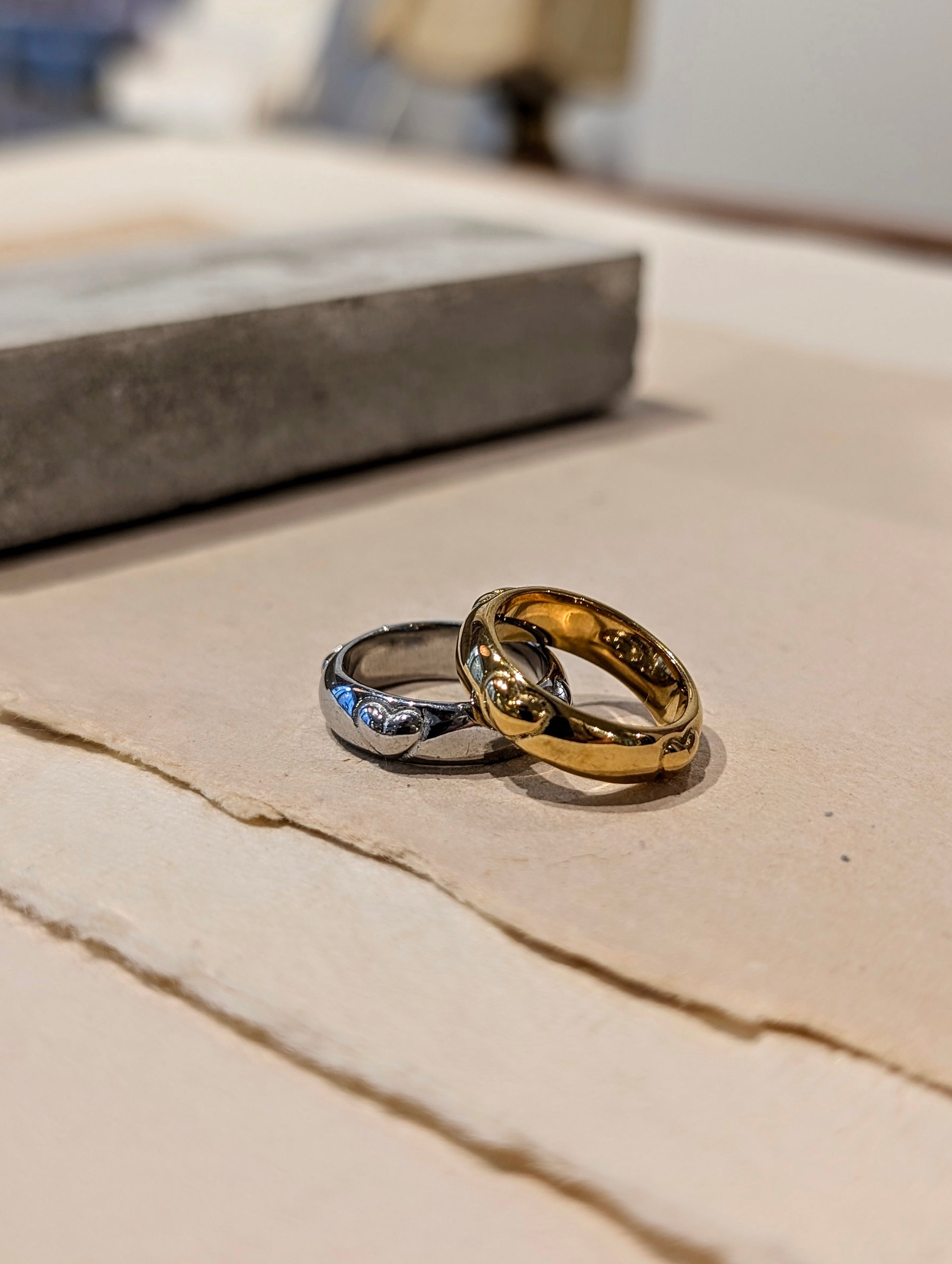 Mellow Heart Stainless Steel Ring