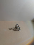 Oval spiral stainless steel ring