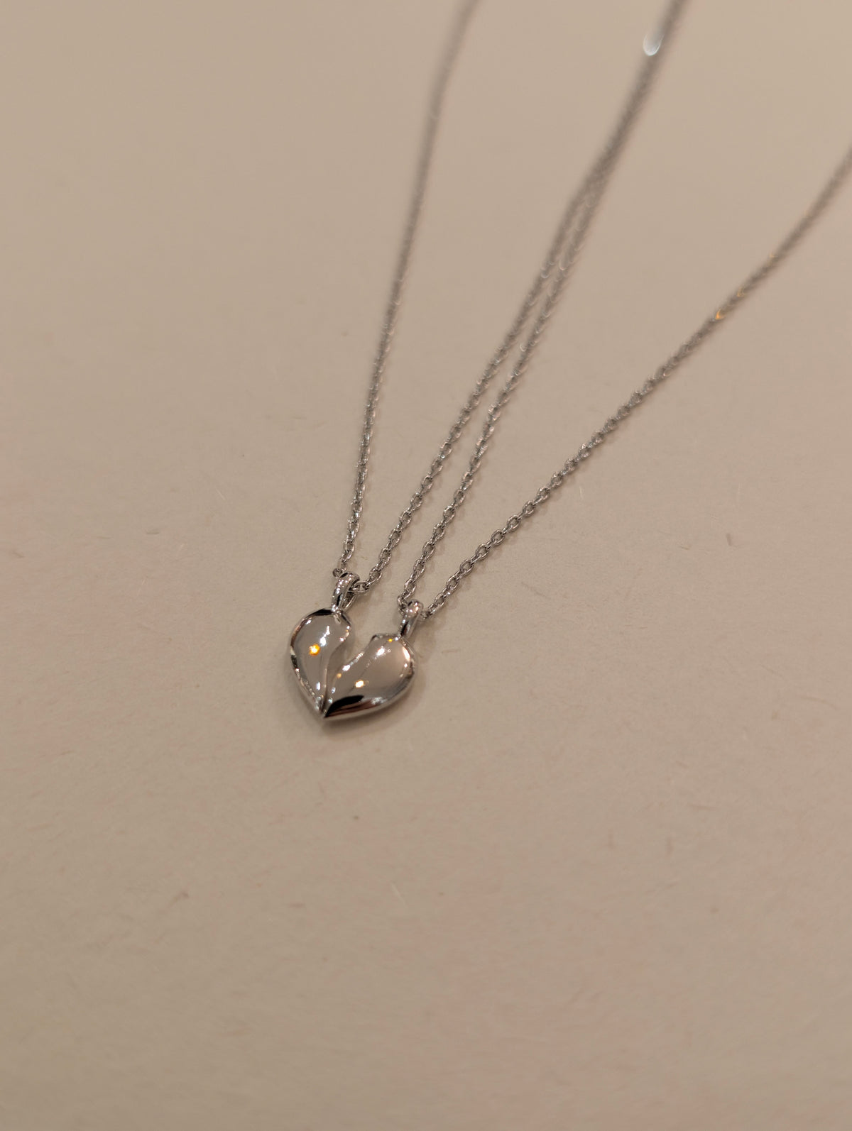 Combined heart ❤️ 2 necklaces (set)