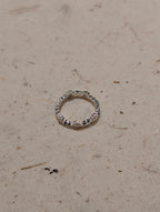 Flora Pavé 925 Silver Pinky Ring
