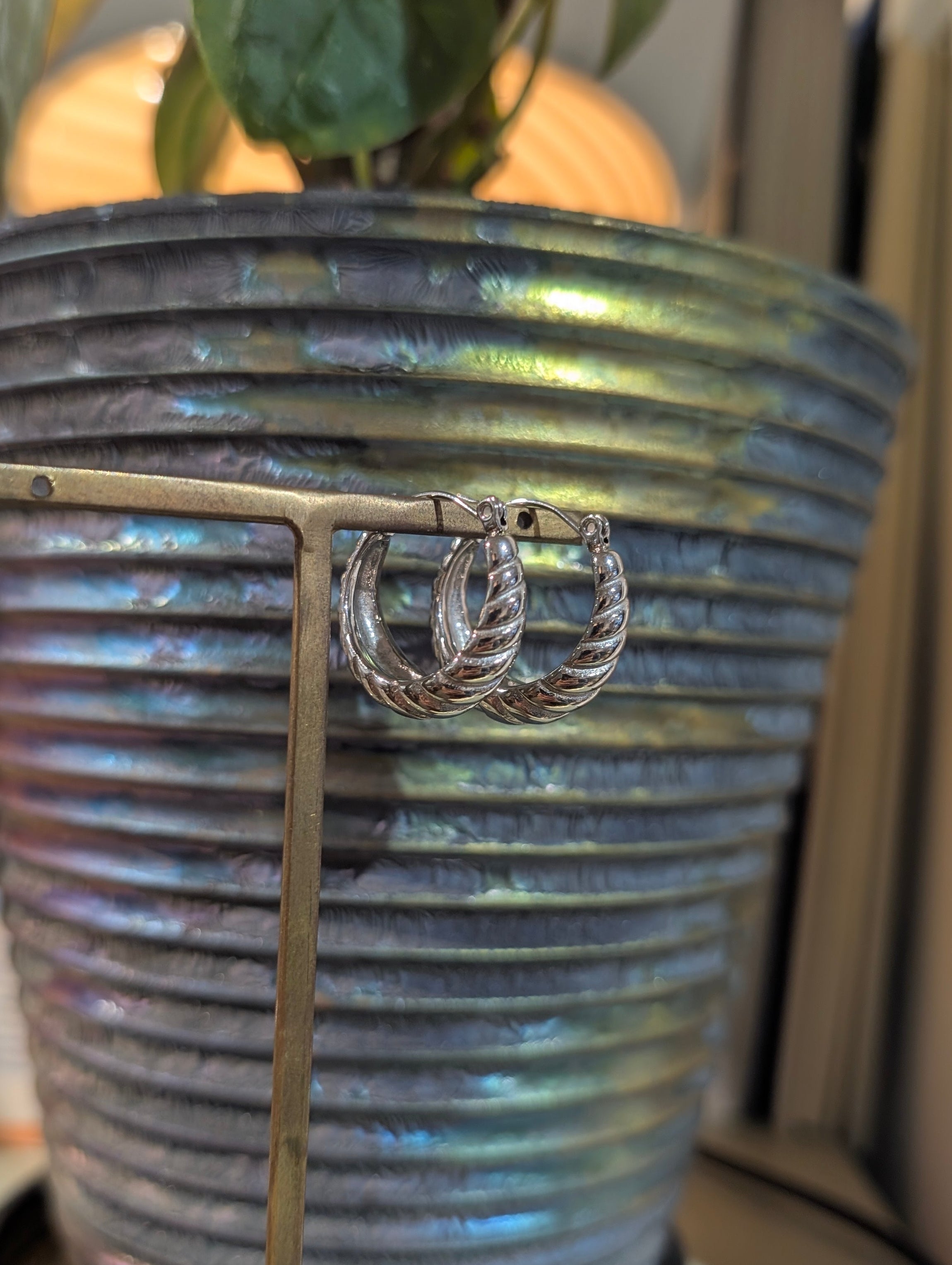 Gozo hoop stainless steel earrings