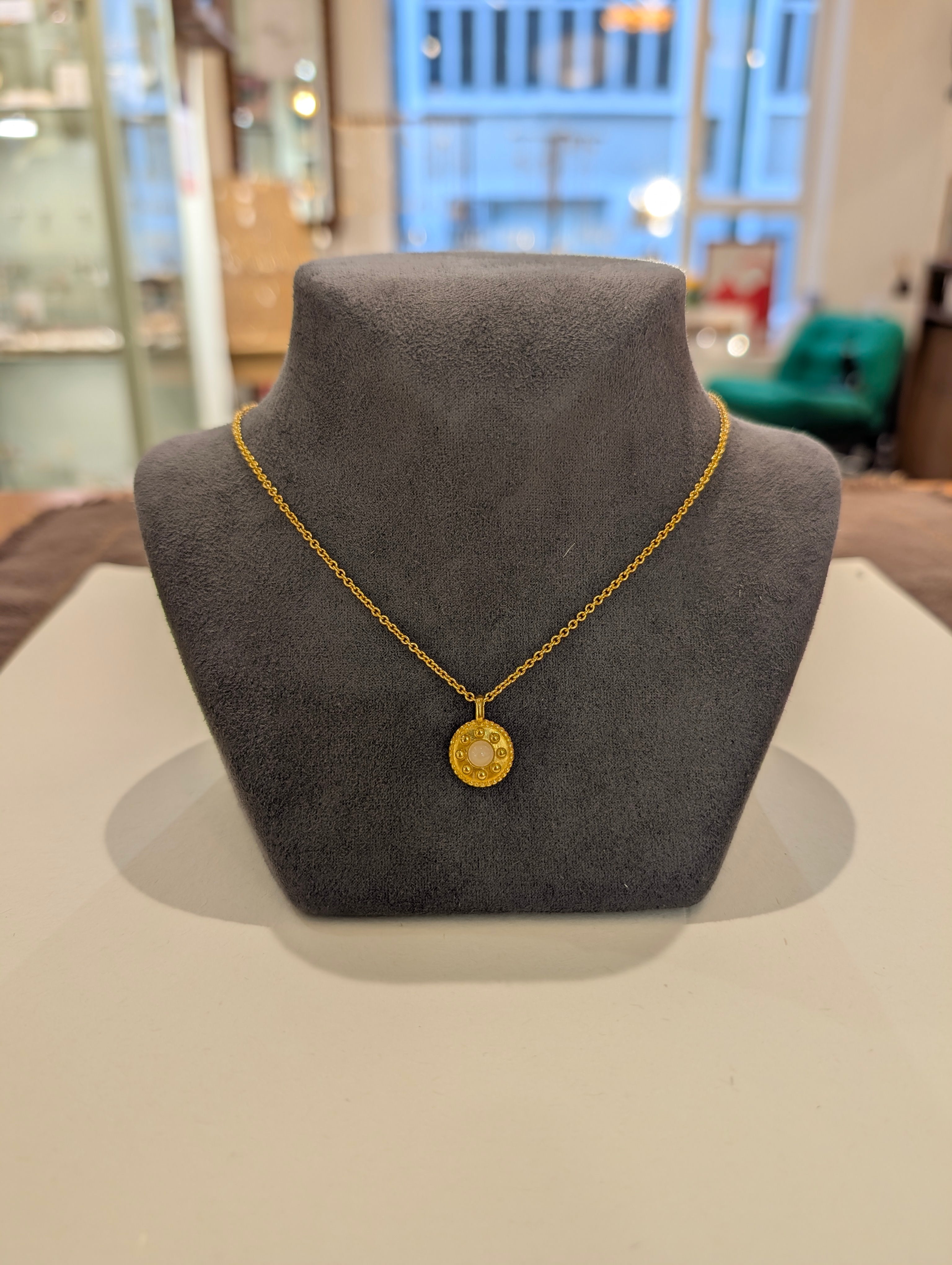 24k golden plated brass necklace