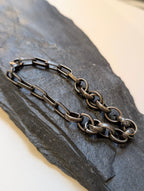 Matte Black Chain Stainless Steel Bracelet - Men