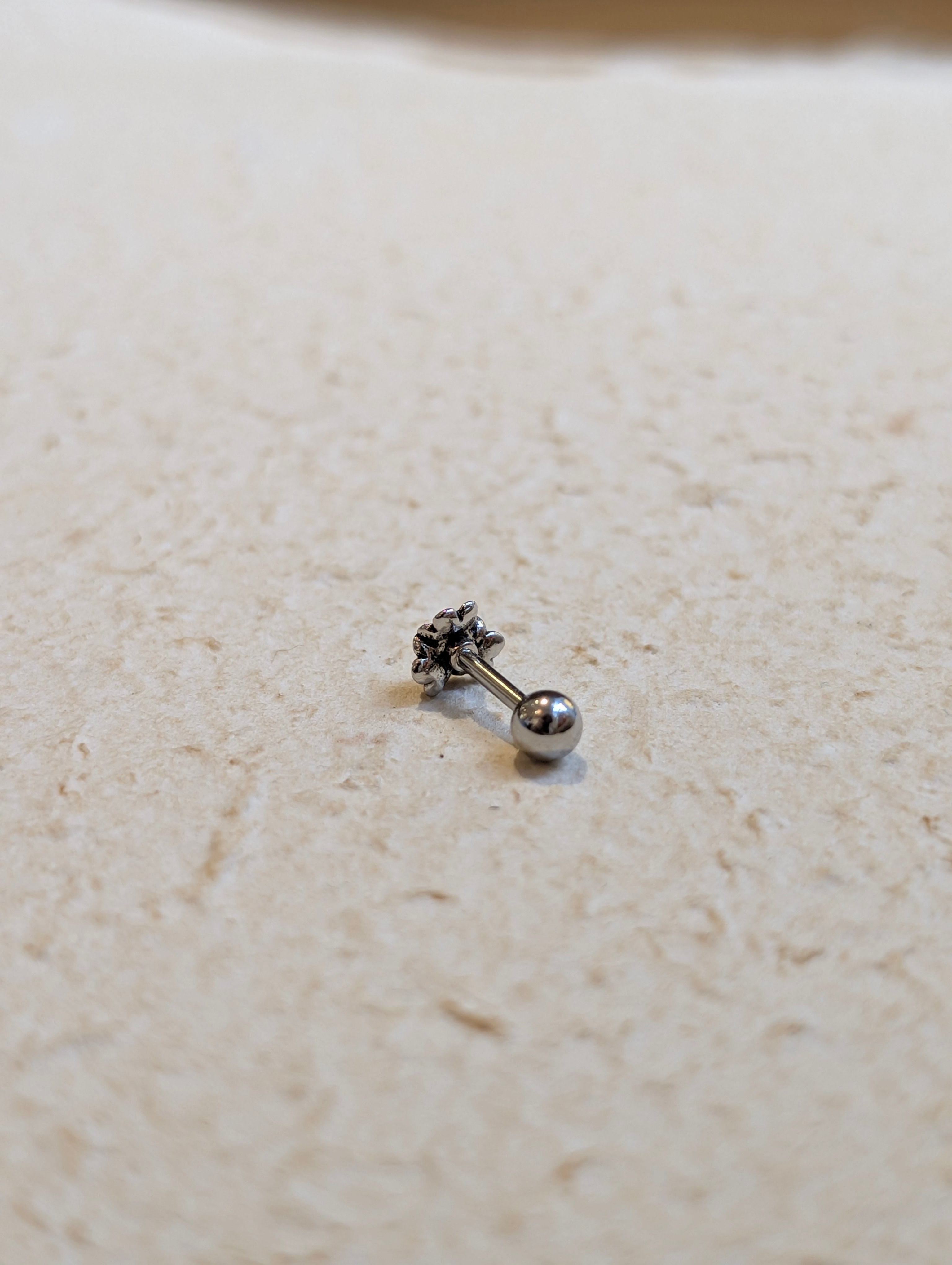 Triple Floral Stud Piercing Surgical Steel (1pc)