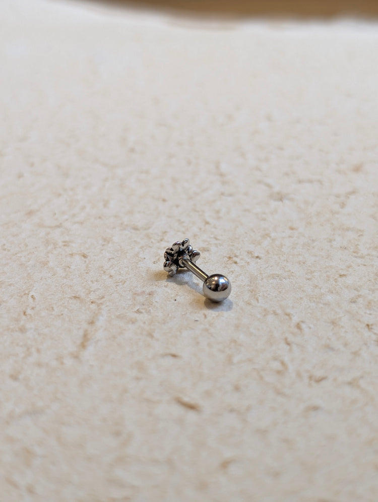 Triple Floral Stud Piercing Surgical Steel (1pc)