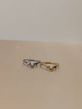 Triple heart stainless steel ring