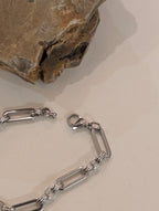 Interlock stainless steel bracelet