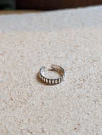 Striped 925 Silver Pinky Ring
